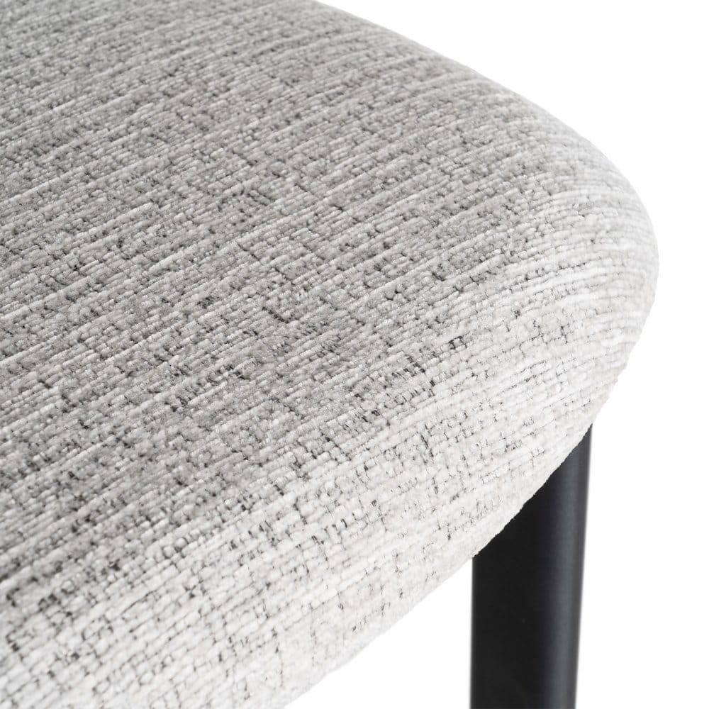 Taburete Gris 75cm Tejido 100% Poliéster y Metal, 50x47x109cm - Imagen 9