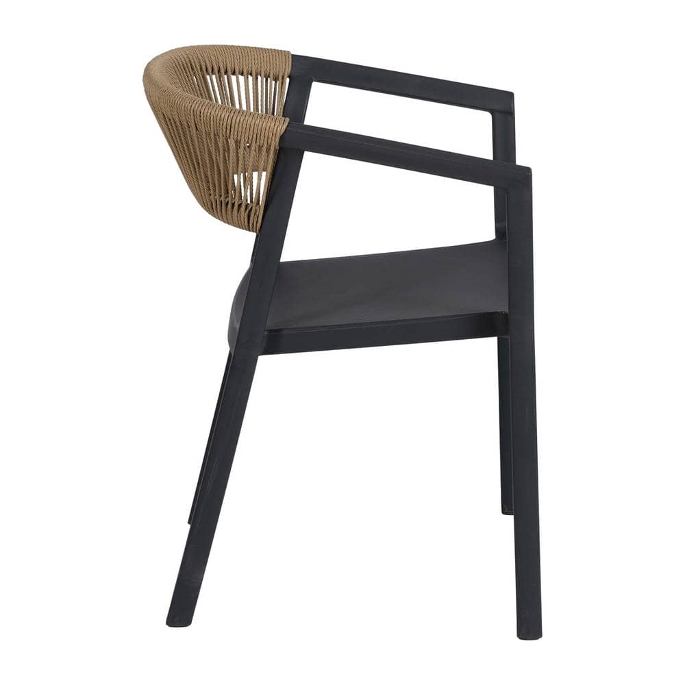 Silla Apilable Antracita de Polipropileno 56x54x75,5 cm - Imagen 2