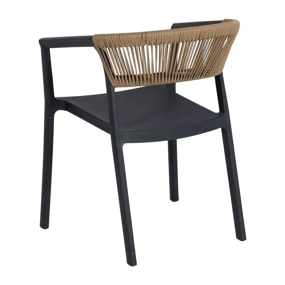 Silla Apilable Antracita de Polipropileno 56x54x75,5 cm - Imagen 3