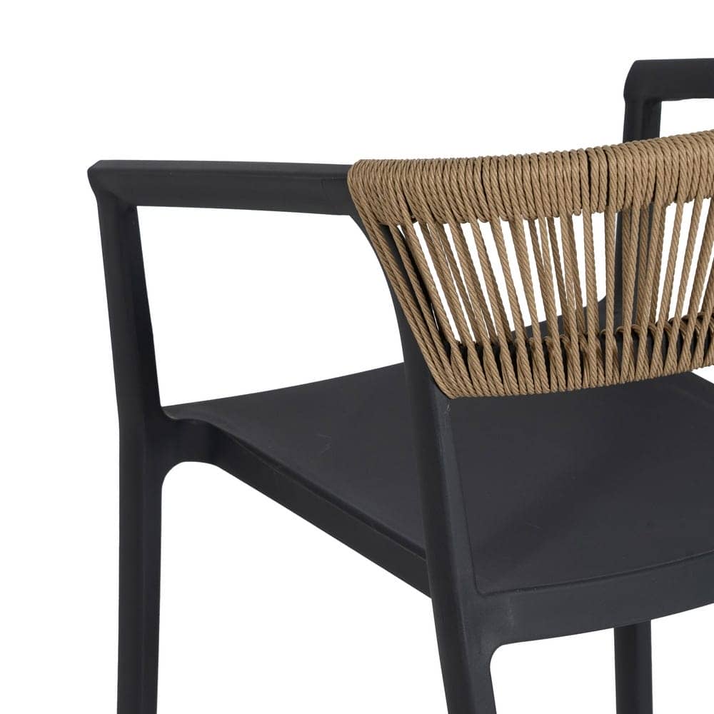 Silla Apilable Antracita de Polipropileno 56x54x75,5 cm - Imagen 7
