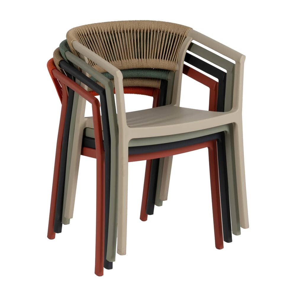 Silla Apilable Verde de Polipropileno 56x52x76 cm, Sin Montaje - Imagen 6