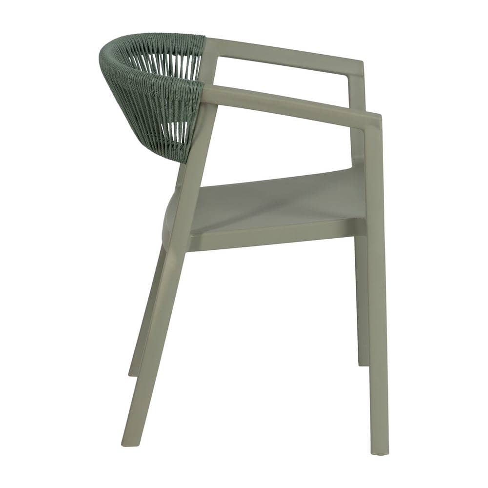 Silla Apilable Verde de Polipropileno 56x52x76 cm, Sin Montaje - Imagen 2