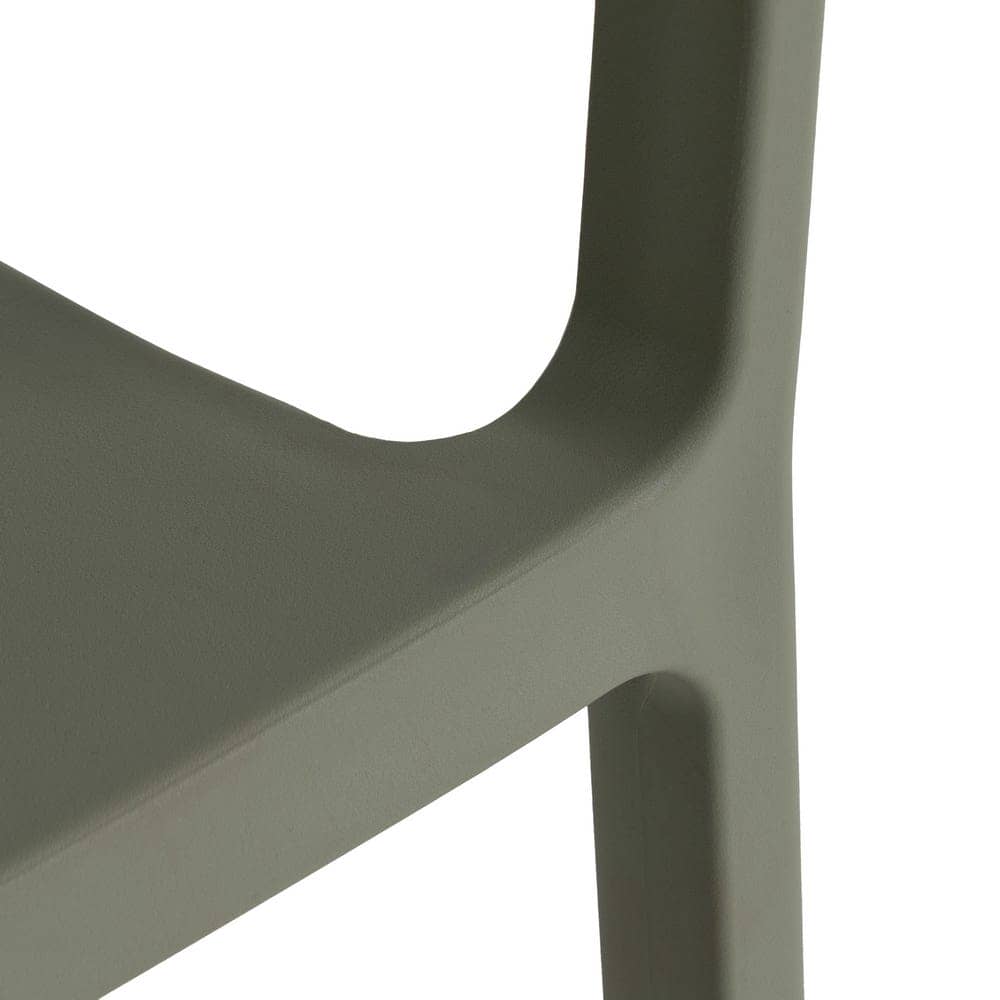 Silla Apilable Verde de Polipropileno 56x52x76 cm, Sin Montaje - Imagen 7