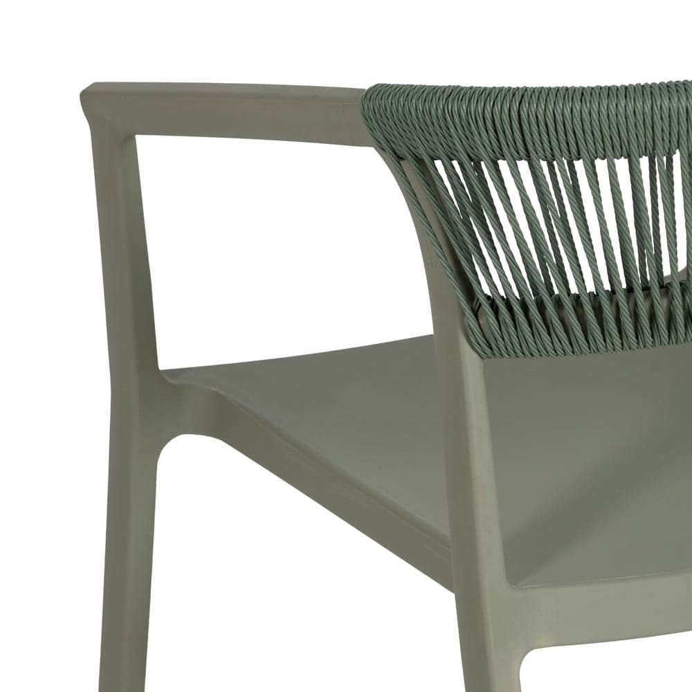 Silla Apilable Verde de Polipropileno 56x52x76 cm, Sin Montaje - Imagen 8