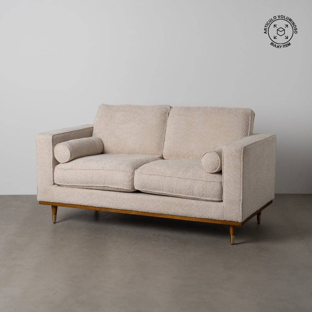 Sofá 2 Plazas Beige Tejido 172x91x84 cm con Estructura de Madera - Imagen 13