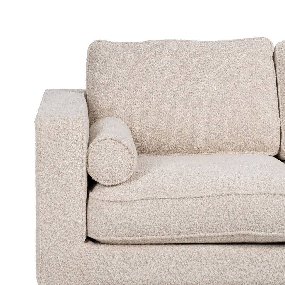 Sofá 2 Plazas Beige Tejido 172x91x84 cm con Estructura de Madera - Imagen 5