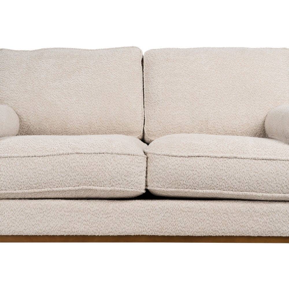 Sofá 2 Plazas Beige Tejido 172x91x84 cm con Estructura de Madera - Imagen 6