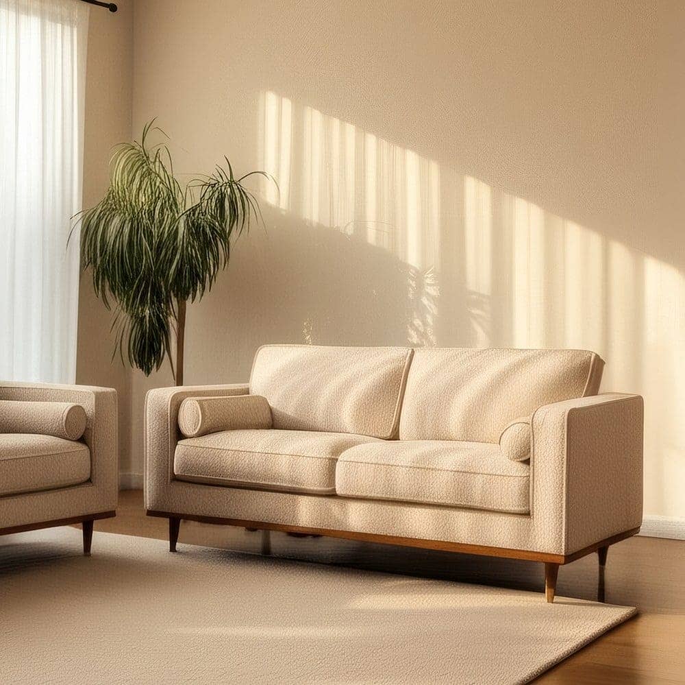 Sofá 2 Plazas Beige Tejido 172x91x84 cm con Estructura de Madera - Imagen 14