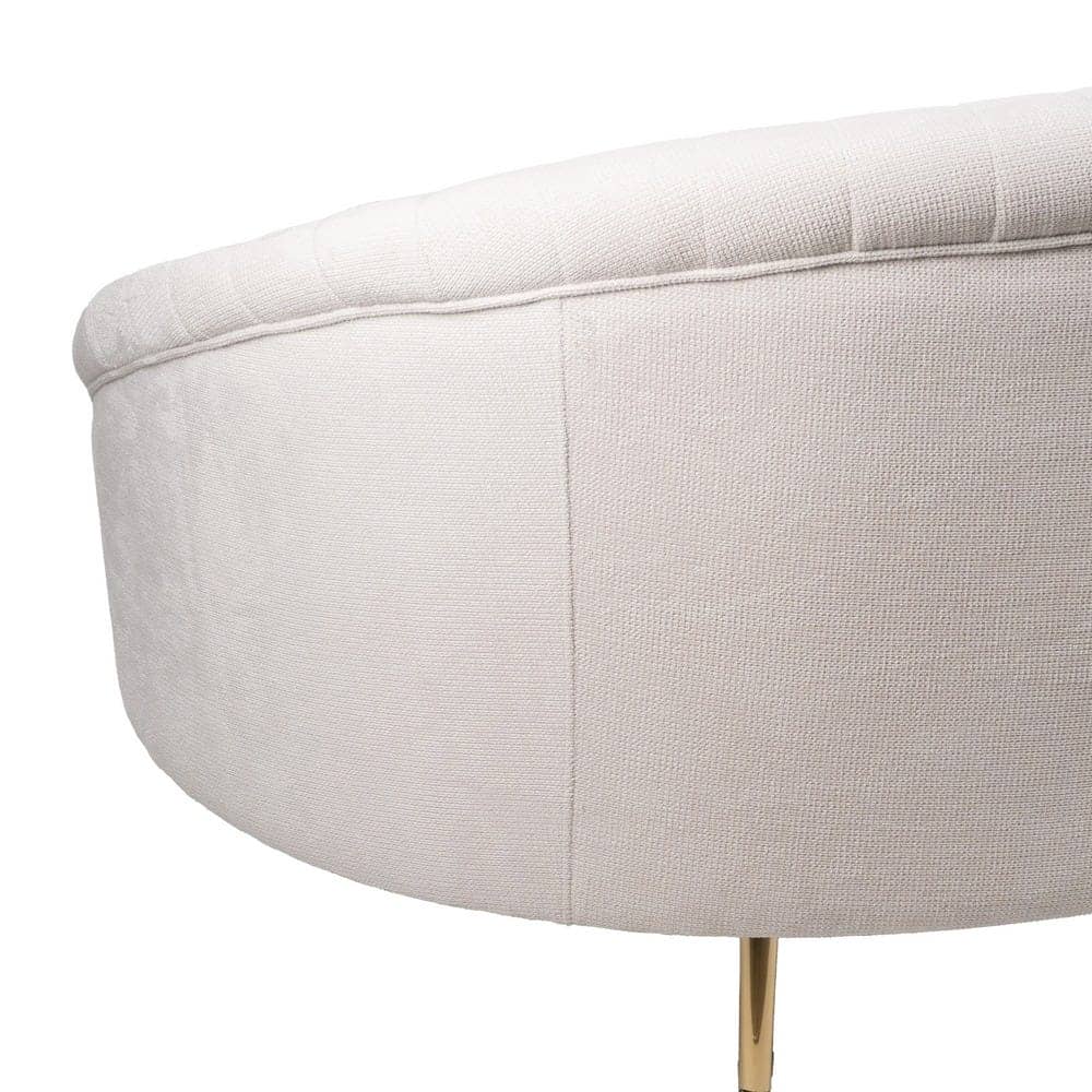 Sofá 3 Plazas Crema Tejido 100% Poliéster con Patas de Metal 247x105x81 cm - Imagen 10