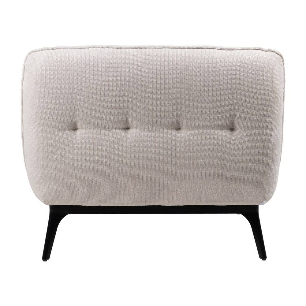 Chaise-Lounger Crema 100% Poliéster con Patas de Metal 168x90x82 cm - Imagen 3