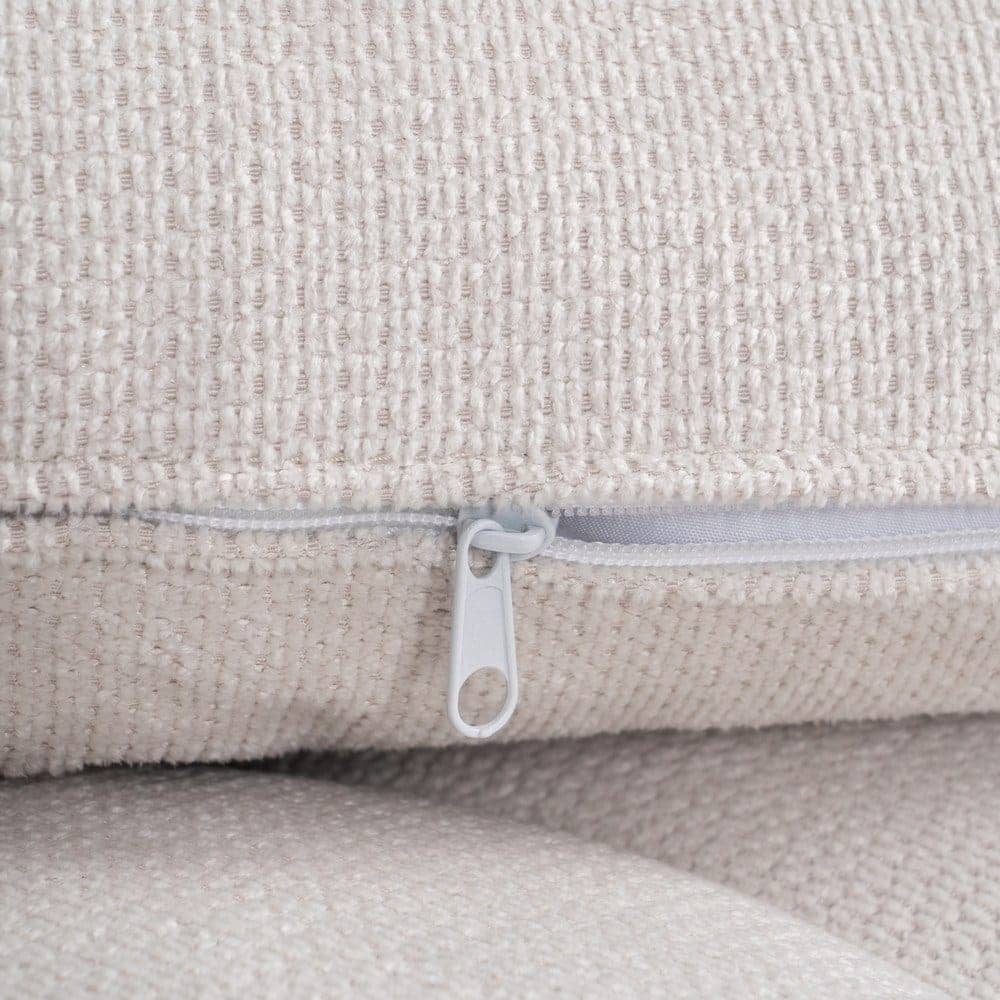 Chaise-Lounger Crema 100% Poliéster con Patas de Metal 168x90x82 cm - Imagen 9
