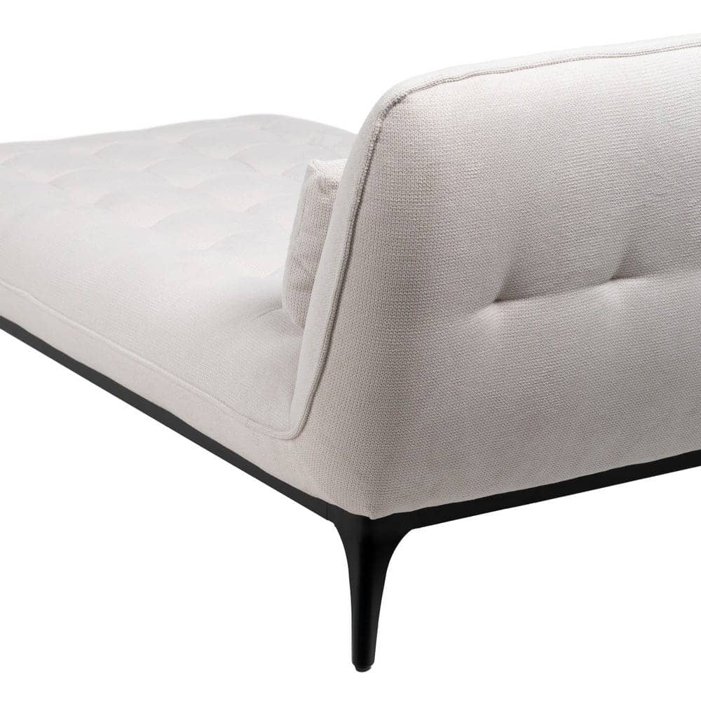 Chaise-Lounger Crema 100% Poliéster con Patas de Metal 168x90x82 cm - Imagen 10