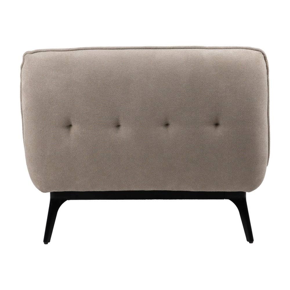 Chaise-Lounger Taupe 100% Poliéster con Patas de Metal - 168x90x82 cm - Imagen 3