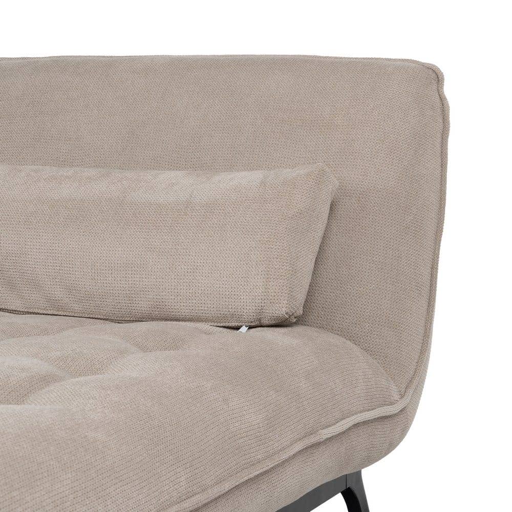 Chaise-Lounger Taupe 100% Poliéster con Patas de Metal - 168x90x82 cm - Imagen 7