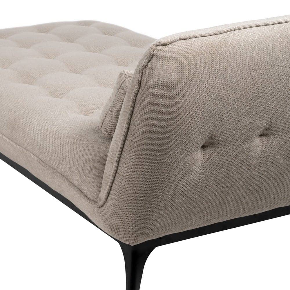 Chaise-Lounger Taupe 100% Poliéster con Patas de Metal - 168x90x82 cm - Imagen 12