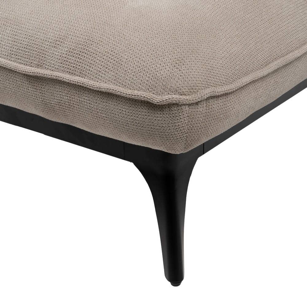 Chaise-Lounger Taupe 100% Poliéster con Patas de Metal - 168x90x82 cm - Imagen 13