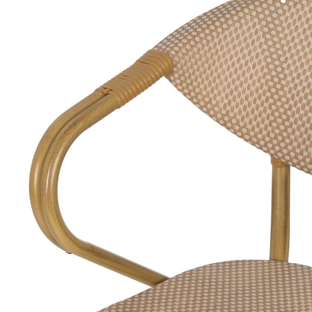 Silla Apilable Beige de Aluminio y Textileno 57x58,5x82 cm - Imagen 5