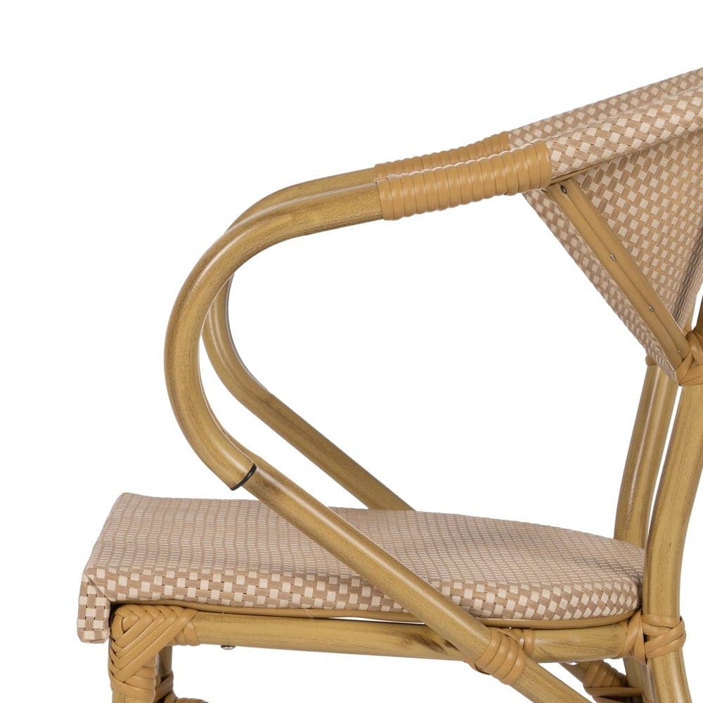 Silla Apilable Beige de Aluminio y Textileno 57x58,5x82 cm - Imagen 6