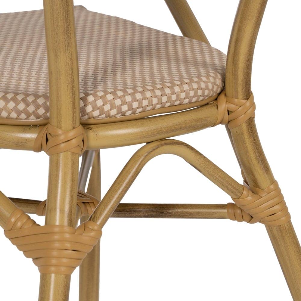 Silla Apilable Beige de Aluminio y Textileno 57x58,5x82 cm - Imagen 10