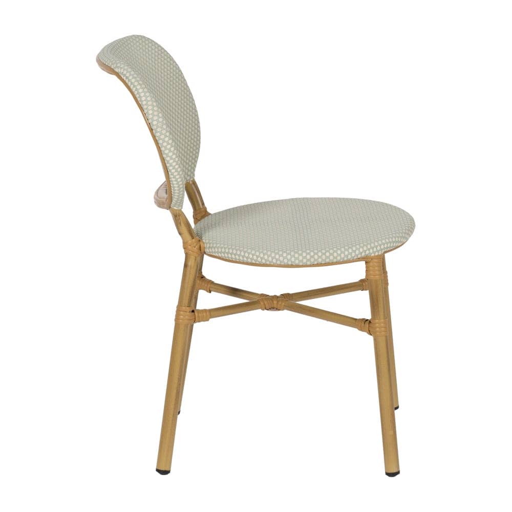 Silla Apilable Aguamarina de Aluminio y Textileno 47x60x79 cm - Imagen 2