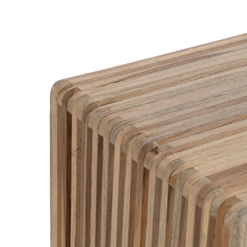 Peana Natural de Madera de Teca Reciclada 33x27x86 cm - Colección Bellamonte - Imagen 6