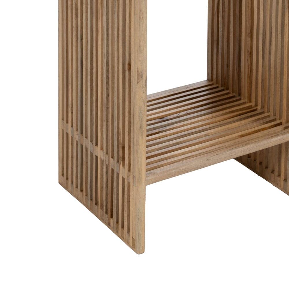 Peana Natural de Madera de Teca Reciclada 33x27x86 cm - Colección Bellamonte - Imagen 8