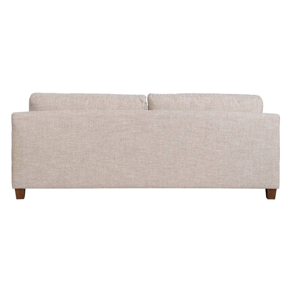 Sofá 3 Plazas Beige Tejido 100% Poliéster con Estructura de Madera 221x90x87 cm - Imagen 3