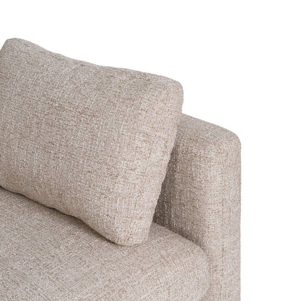 Sofá 3 Plazas Beige Tejido 100% Poliéster con Estructura de Madera 221x90x87 cm - Imagen 6