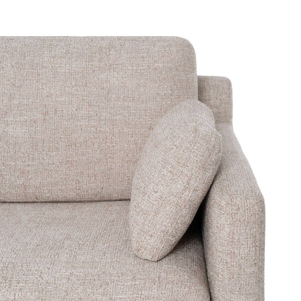 Sofá 3 Plazas Beige Tejido 100% Poliéster con Estructura de Madera 221x90x87 cm - Imagen 7
