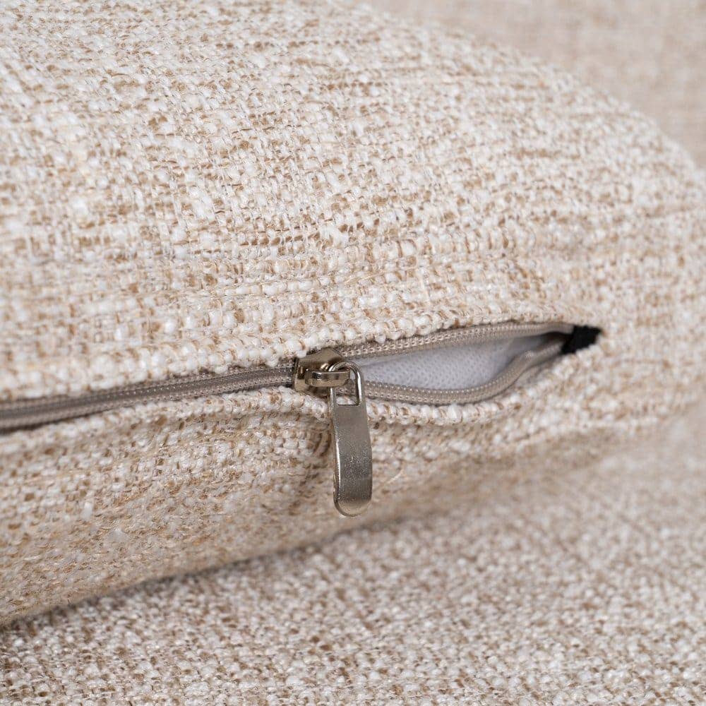 Sofá 3 Plazas Beige Tejido 100% Poliéster con Estructura de Madera 221x90x87 cm - Imagen 10