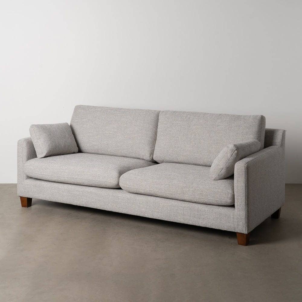 Sofá 3 Plazas Gris Tejido 100% Poliéster con Estructura de Madera - Imagen 13