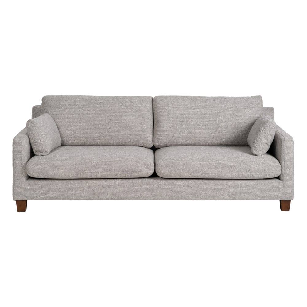 Sofá 3 Plazas Gris Tejido 100% Poliéster con Estructura de Madera - Imagen 2