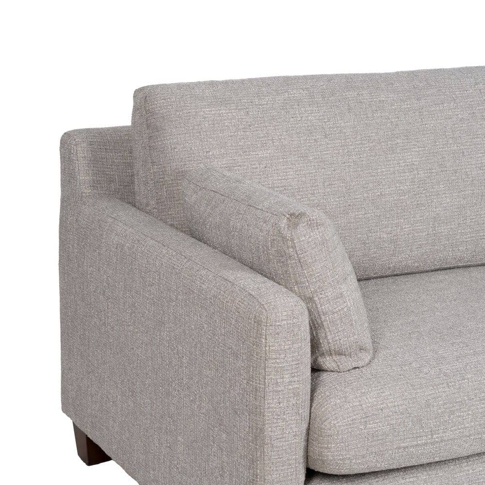 Sofá 3 Plazas Gris Tejido 100% Poliéster con Estructura de Madera - Imagen 4