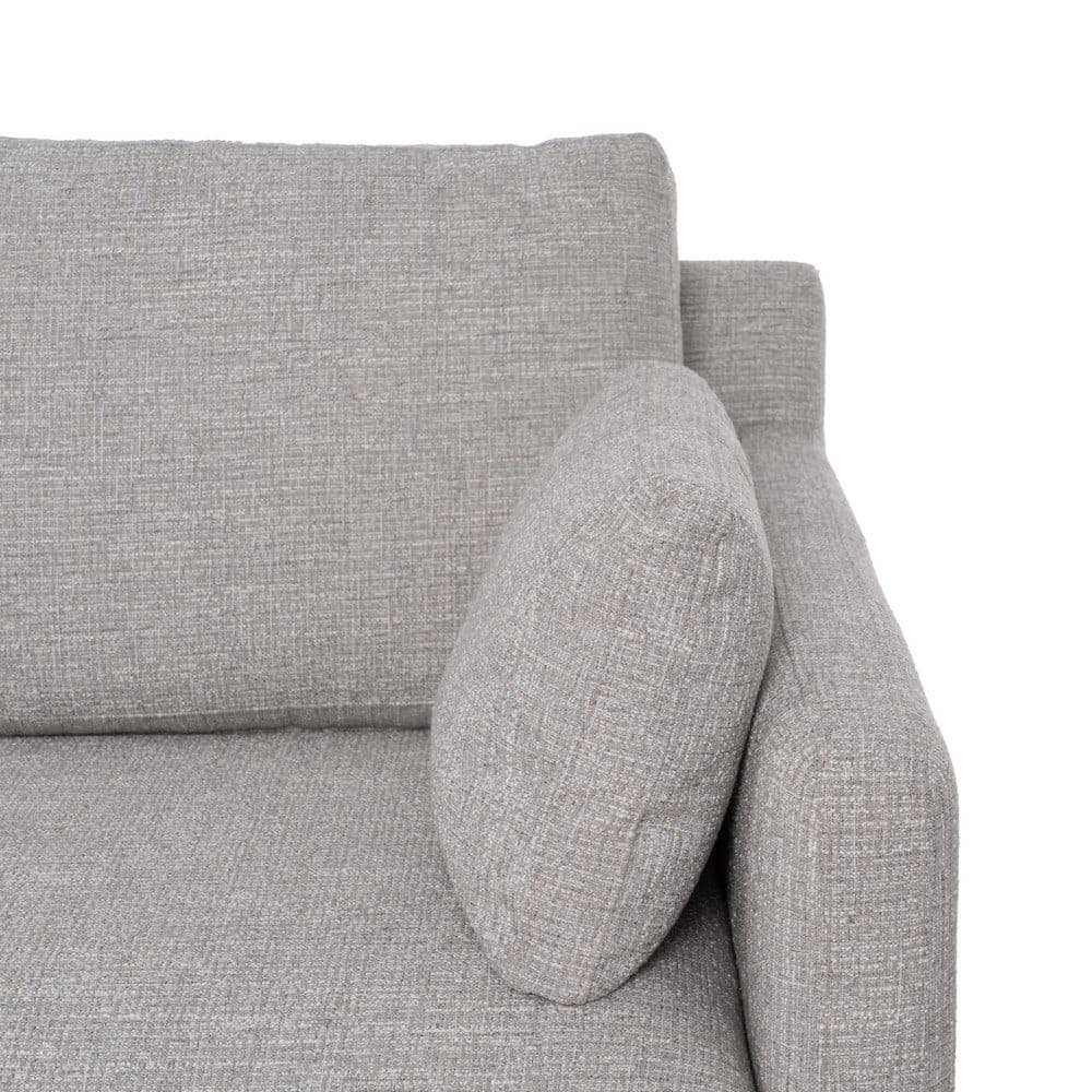 Sofá 3 Plazas Gris Tejido 100% Poliéster con Estructura de Madera - Imagen 7