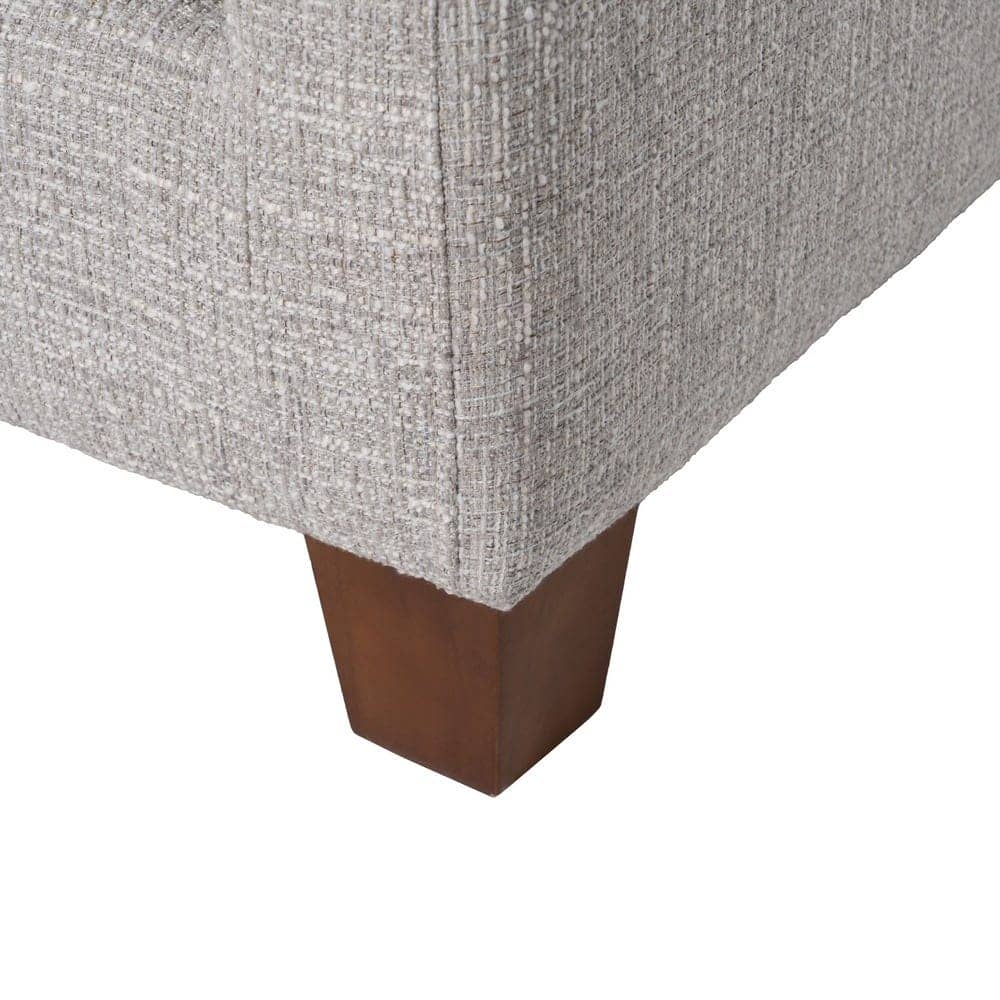 Sofá 3 Plazas Gris Tejido 100% Poliéster con Estructura de Madera - Imagen 11