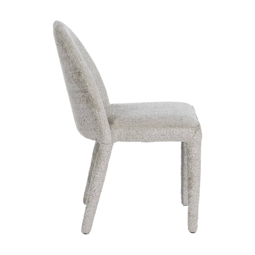 Silla Beige de Poliéster y Metal 47x61,5x85 cm, Sin Montaje - Imagen 2