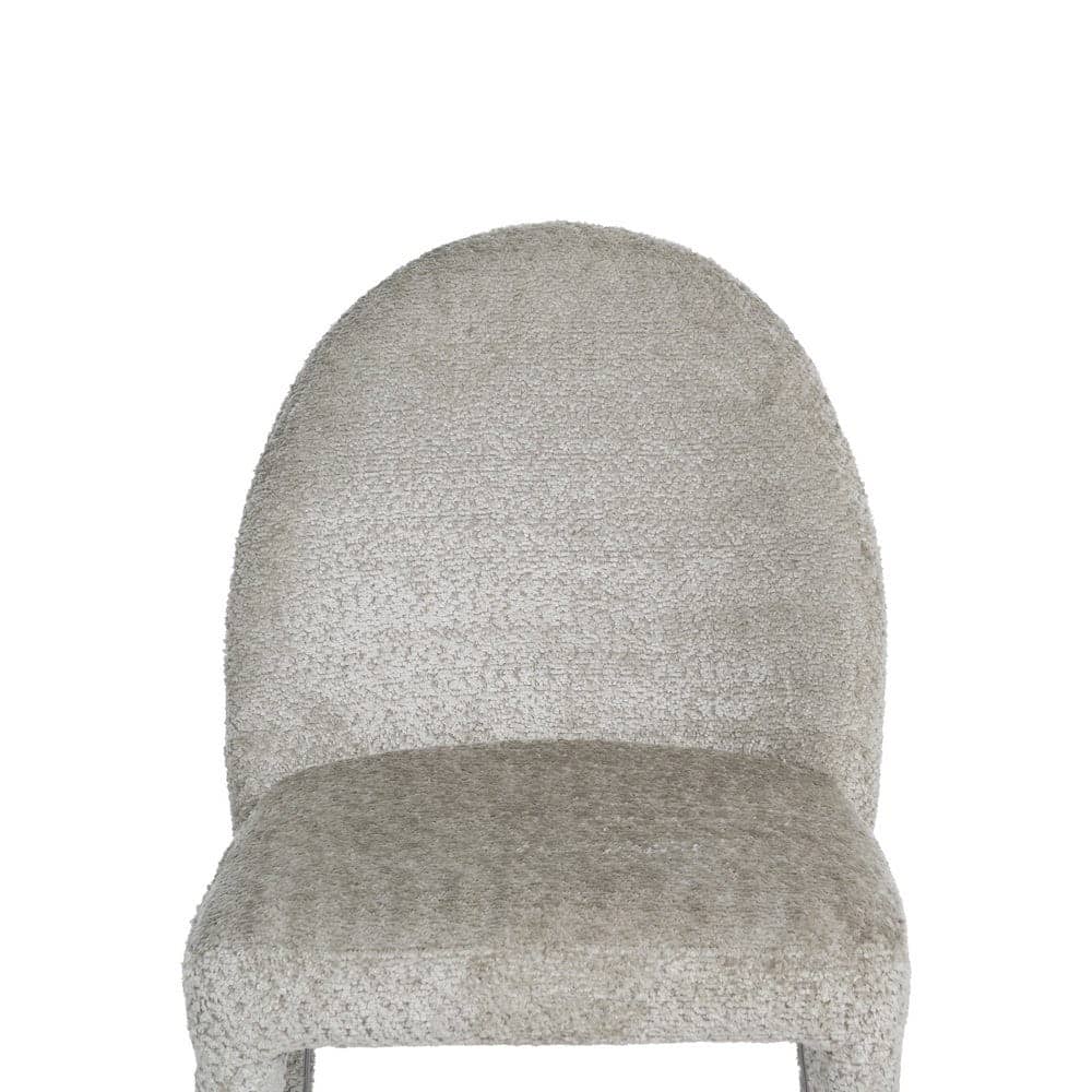 Silla Beige de Poliéster y Metal 47x61,5x85 cm, Sin Montaje - Imagen 4