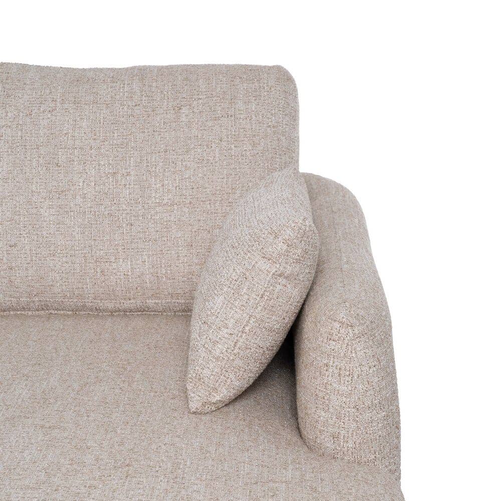 Sofá Chaise Longue Beige 240x155 cm, Estructura Madera, Tejido 100% Poliéster - Imagen 7