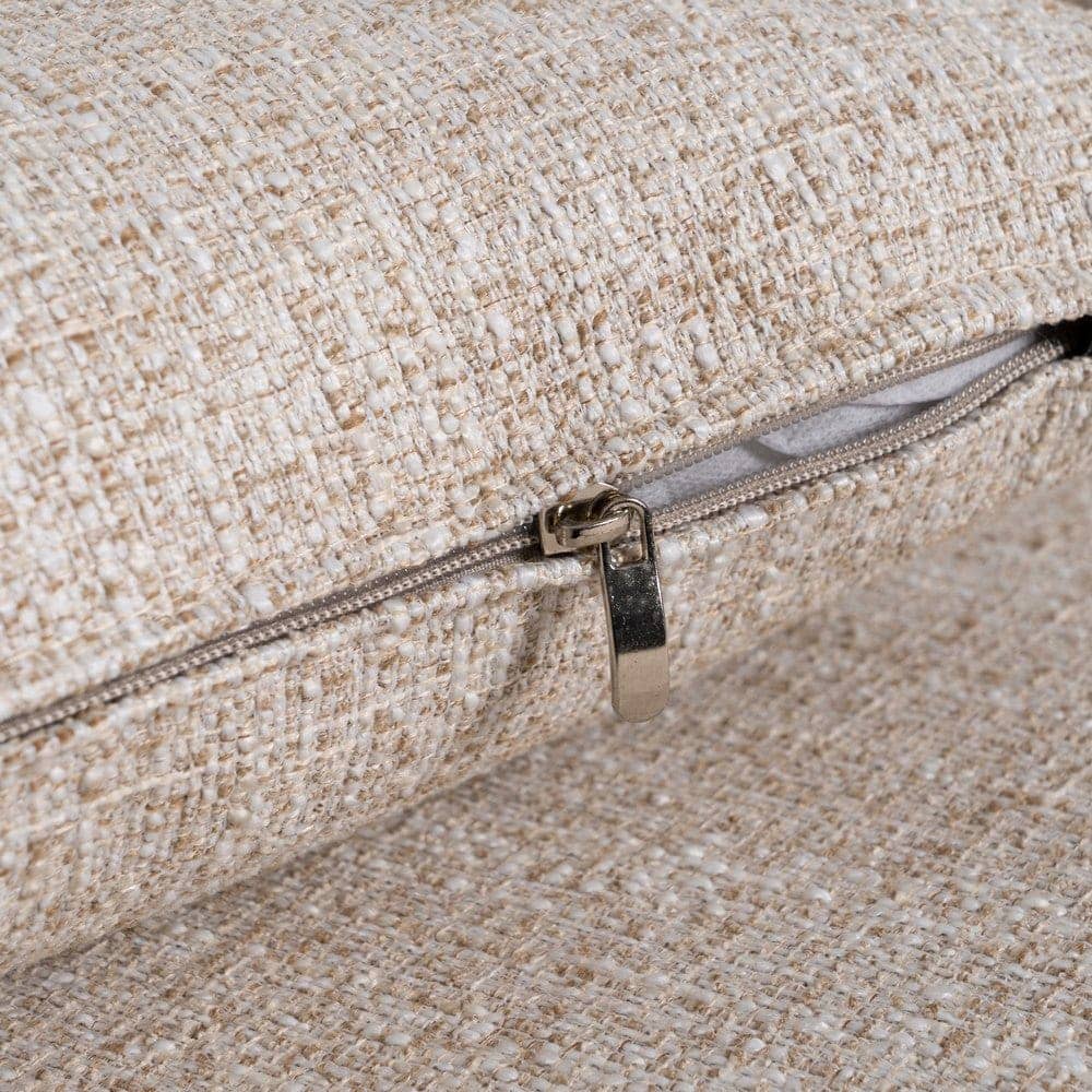 Sofá Chaise Longue Beige 240x155 cm, Estructura Madera, Tejido 100% Poliéster - Imagen 11