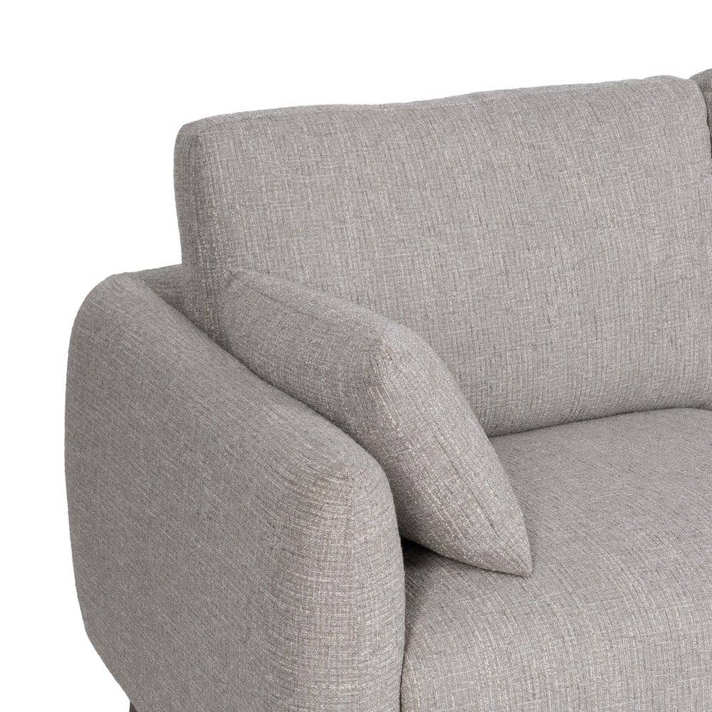 Sofá Chaise Longue Gris Tejido 240x155 cm con Estructura de Madera - Imagen 4