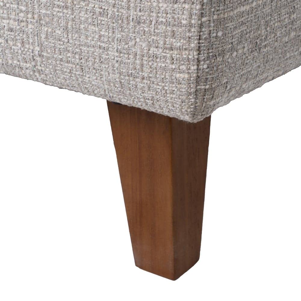 Sofá Chaise Longue Gris Tejido 240x155 cm con Estructura de Madera - Imagen 13