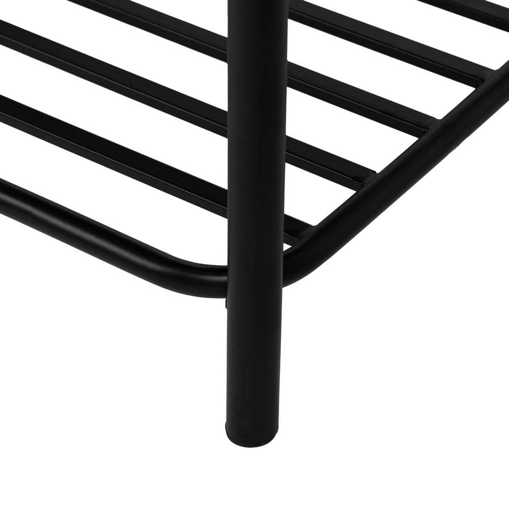 Banqueta Beige de Tejido 100% Poliéster y Estructura de Metal 51x37x45 cm - Imagen 7