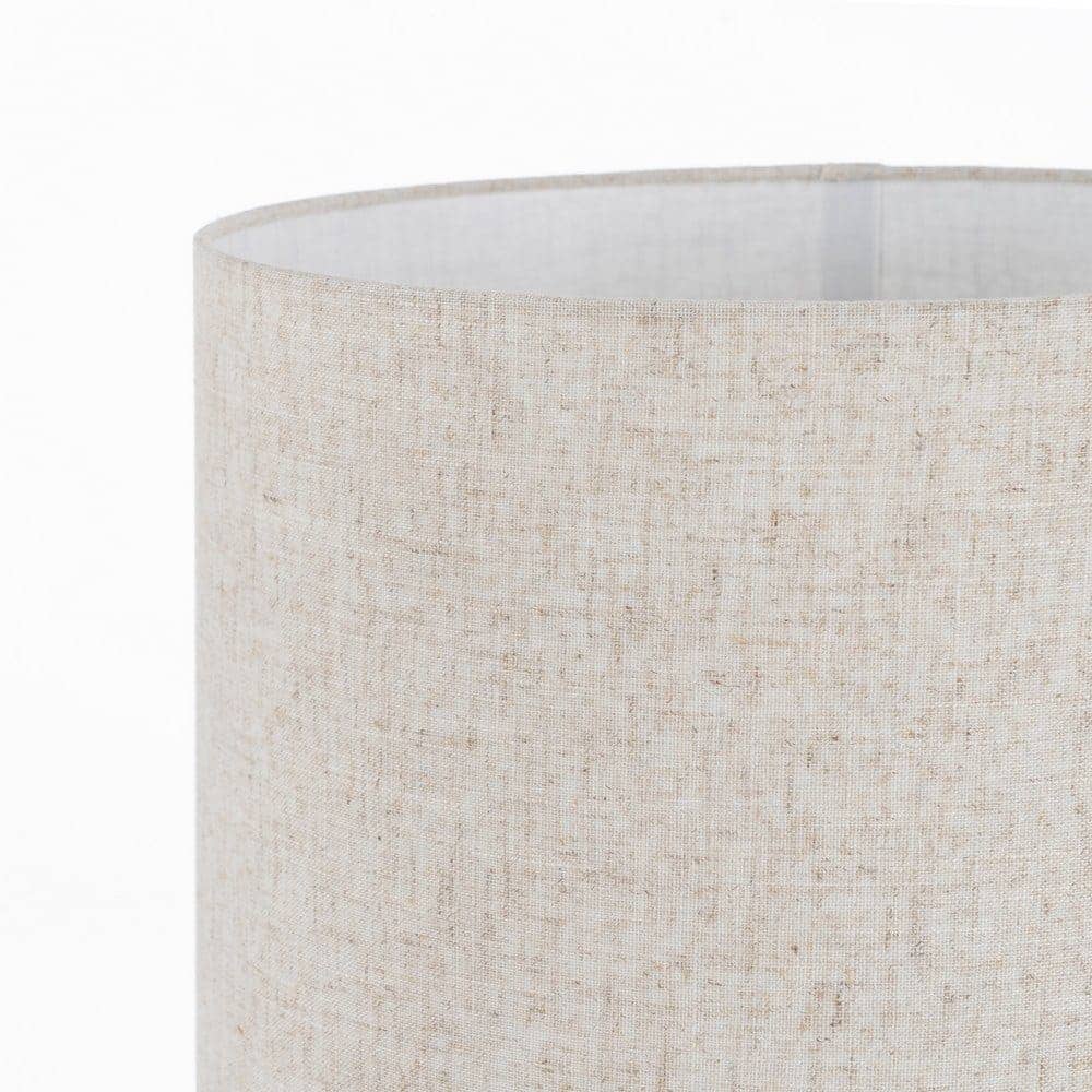 Lámpara de Suelo Beige de Resina con Tulipa de Lino 35x35x128 cm - Imagen 4