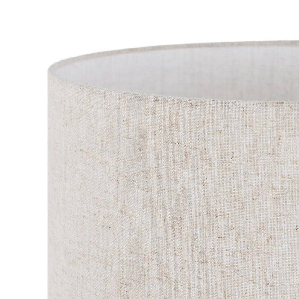 Lámpara de Suelo Beige de Resina con Tulipa de Lino 35x35x142 cm - Imagen 4