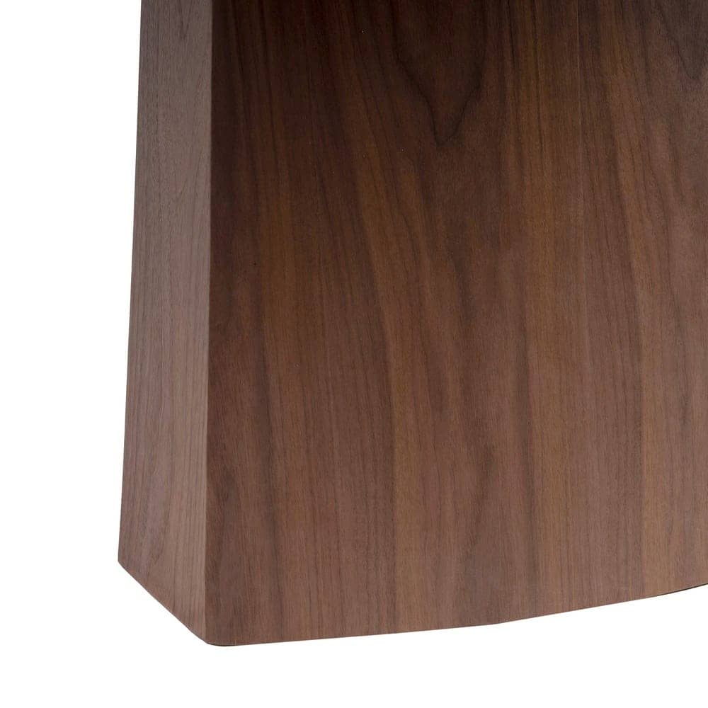Mesa Comedor Blanco-Marrón DM con Top Cerámico Imitación Mármol 180x90 cm - Imagen 5