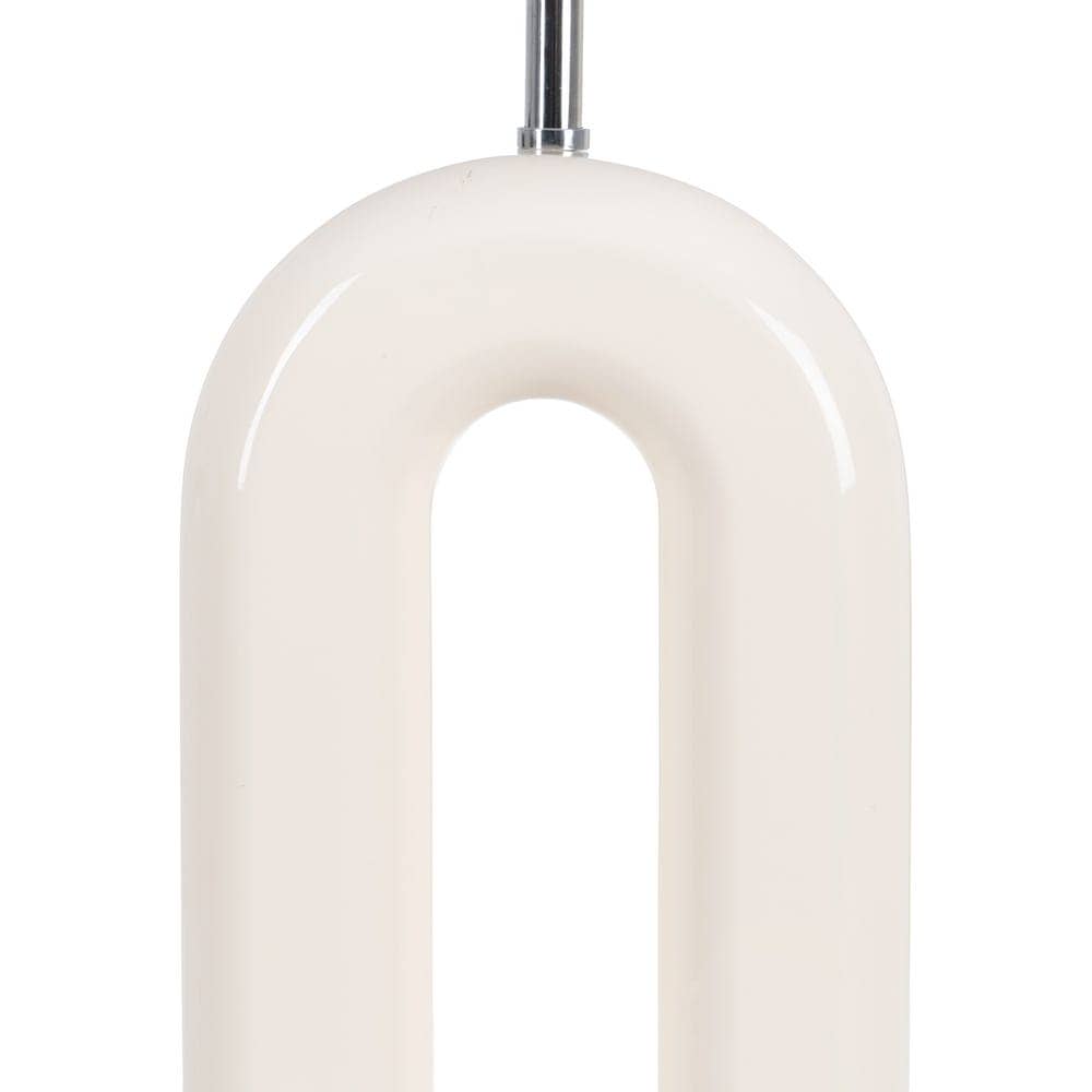 Lámpara de Mesa Lacada Crema DM 37,5x37,5x70cm E27 60W - Imagen 5