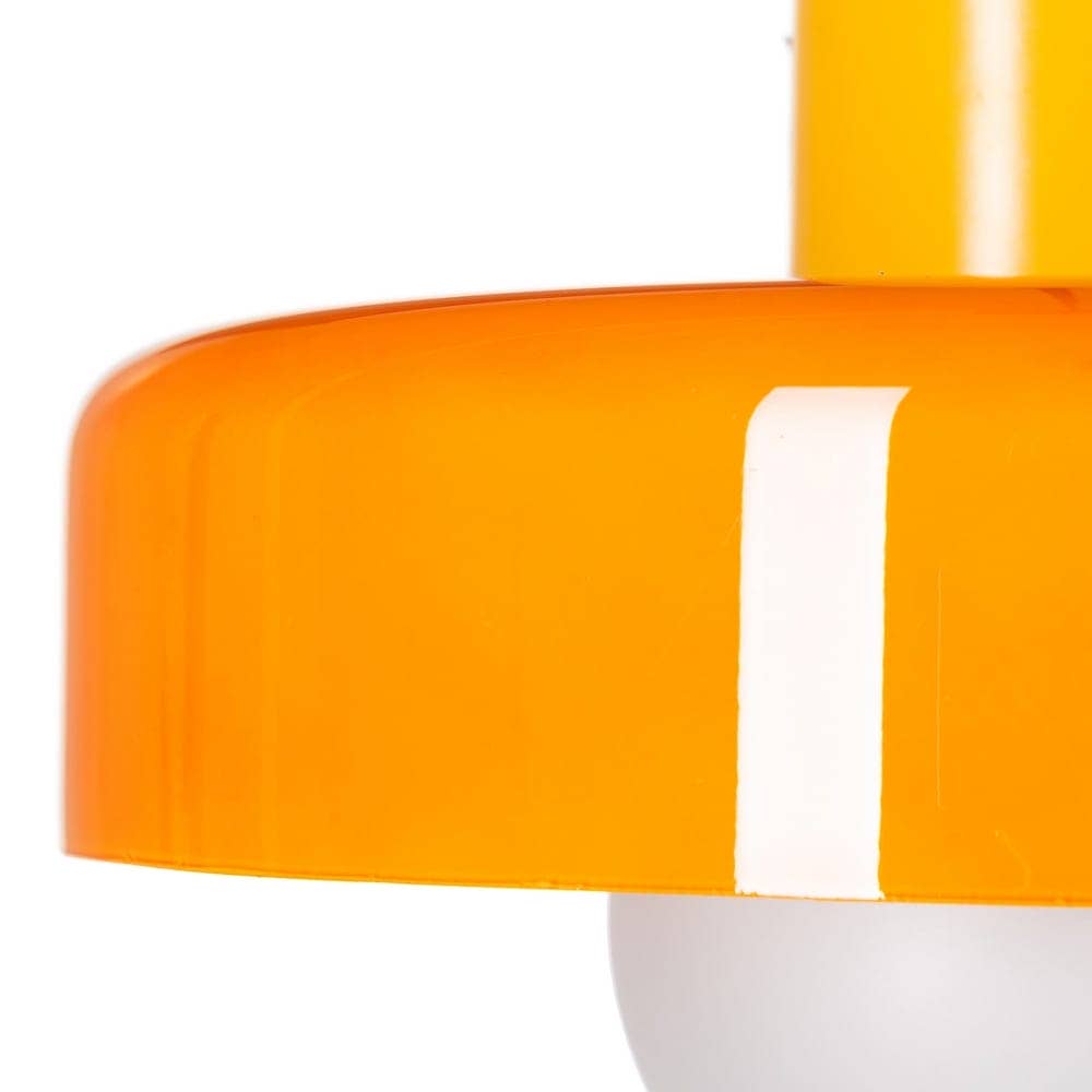 Lámpara de Techo Naranja Metal y Cristal 25x25x23 cm G9 - Imagen 4