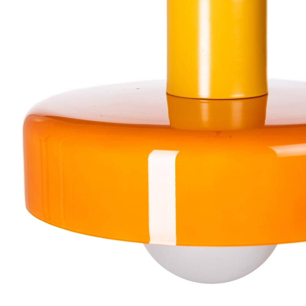 Lámpara de Techo Naranja Metal y Cristal 25x25x23 cm G9 - Imagen 6