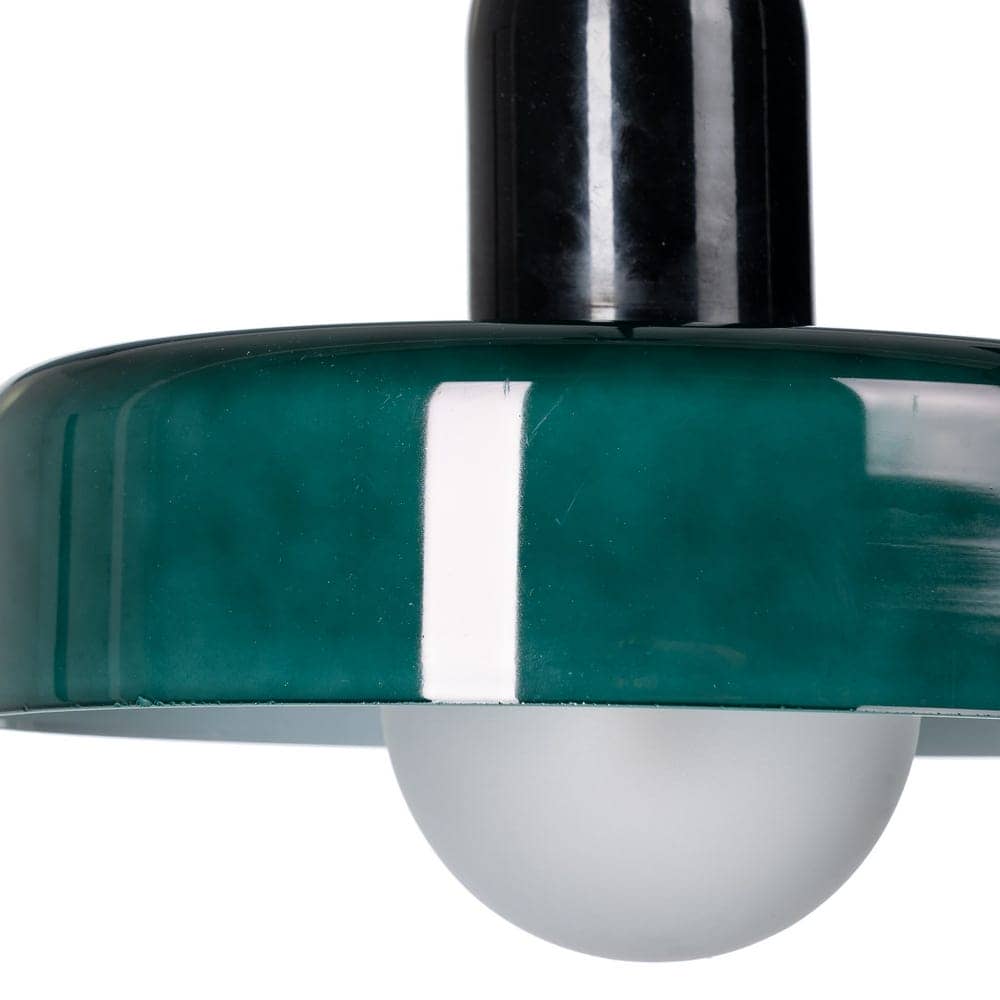 Lámpara de Techo Verde Metal y Cristal 25x25x23 cm G9 - Imagen 3