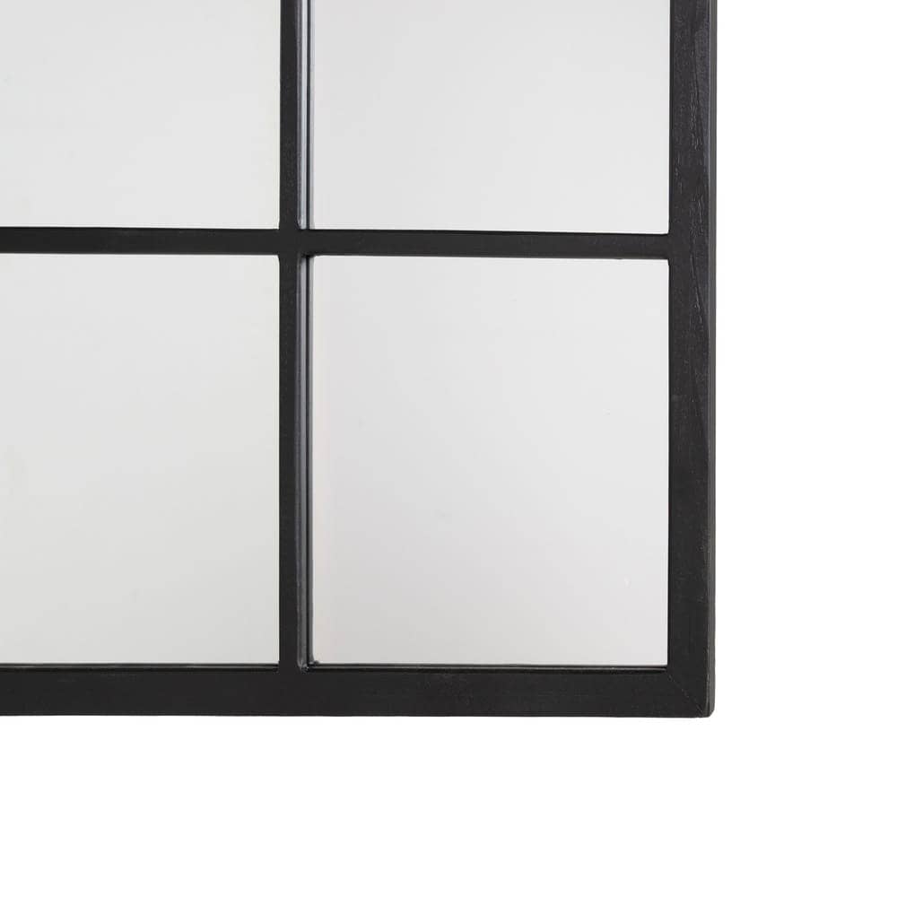 Espejo Negro de Madera de Abeto 90x3x120 cm con Gancho Dentado - Imagen 3